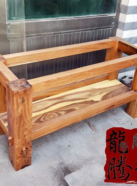 老石槽木架鱼缸花盆石磨牛槽木架子E实木洗手盆底座老榆木定制摆