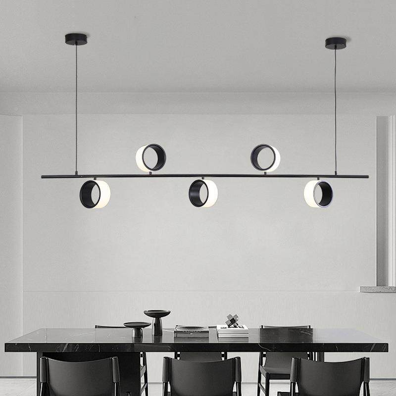 Designer Italian minimalist bar dining 806 chandelier lamp villa bedside ring table hall lamp complex staircase