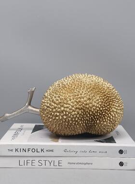 代简约何仿真水果榴莲树客脂几摆件厅玄关酒店样1323板间家居现装