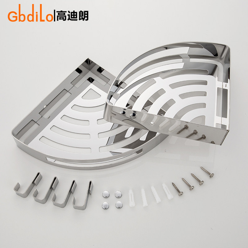 免打孔卫生间置物304不锈钢 浴室三角架壁挂淋浴房厕所三角收纳架,淘宝优惠券,粉丝福利购,淘宝优惠卷