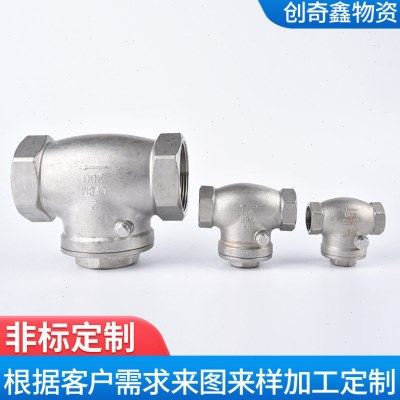 304/316不锈钢丝扣止回阀 不锈钢内螺纹水管卧式丝扣向阀止逆阀,淘宝优惠券,粉丝福利购,淘宝优惠卷
