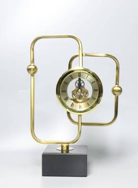 欧式金属座YBC钟件客厅静音钟表摆面创意台时式桌家用台钟简约尚