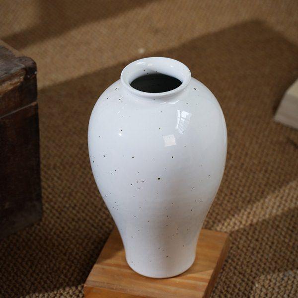 手工粗陶大号民宿风带斑点陶瓷花瓶中式插花花器可水培,淘宝优惠券,粉丝福利购,淘宝优惠卷