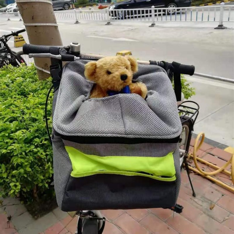 便携款宠物外出包单车篮猫狗自行车包篮宠物旅行包汽车宠物背包 - 图1