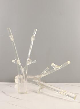 现代简约店几何透明厅1697树脂树杈桌面装摆件客卧室玄关饰酒家居