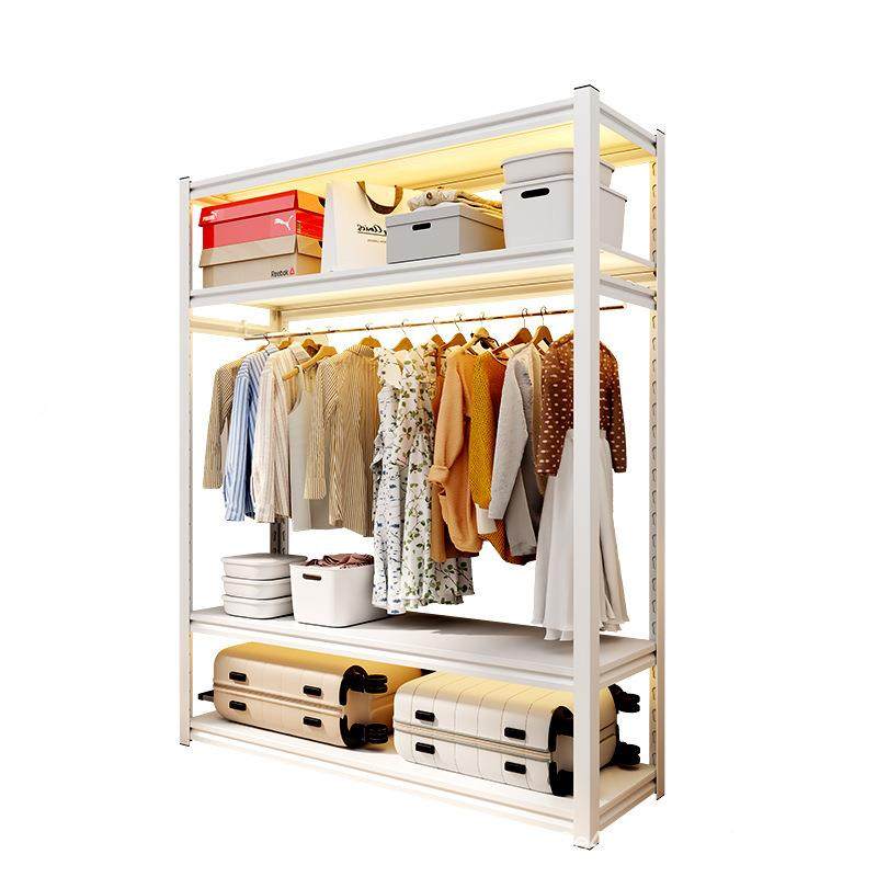 YY-YJ置衣柜架钢制开放式挂衣物架简易组装层公寓出租房宿舍衣橱 - 图3