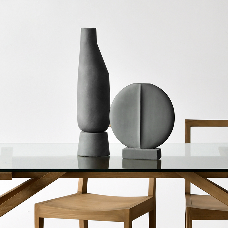 速发迦乐日式侘寂风台面艺术装饰插干枝高P花瓶可落地陶器摆件 - 图1