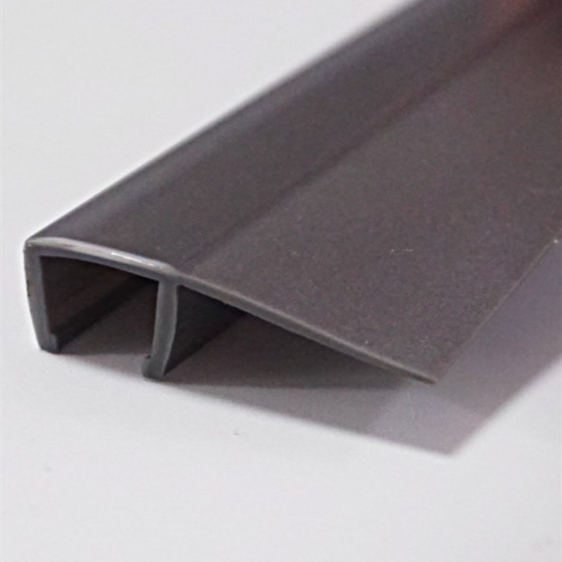 新枪灰条f型淋浴房滑动门玻璃门挡水条极窄短脚密封条 - 图0