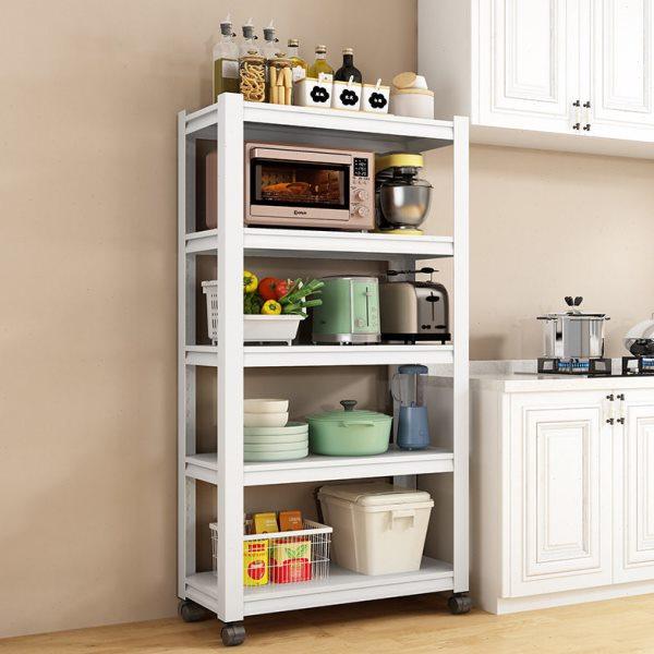 可移动厨房置物架落地多层收纳架微波炉烤箱储物带轮子家用铁架子,淘宝优惠券,粉丝福利购,淘宝优惠卷