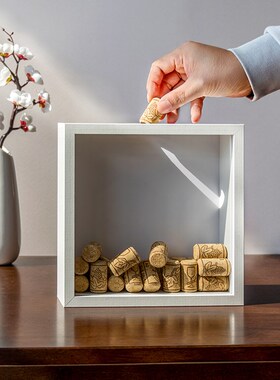 红酒塞展示框葡萄酒软木塞相框酒瓶瓶塞收纳盒收集收藏展示酒柜