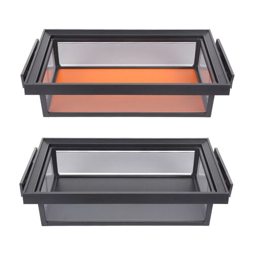 衣柜拉篮抽e屉式可伸缩裤架衣柜家用衣帽间裤抽内置收纳篮五金配 - 图3