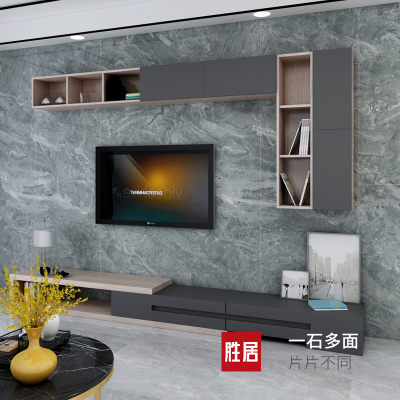 通体大理石大板连纹瓷砖8001600简约中式现代电视背景墙客厅地砖 - 图2