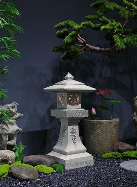 太阳能灯户外庭院灯塔别墅院子花园造H景布置中式宫灯小院落地摆