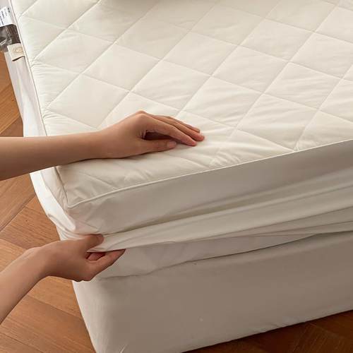 YQ-全棉A防水棉床笠厚夹加棉床罩隔尿垫全A类大豆三层防席护梦思 - 图0