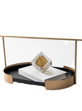 大和现代新中式金属手提托u盘创意茶室收纳摆件客厅软装家居饰品