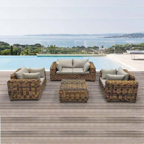 酒户店外沙发民宿庭CF3106-A院别墅休藤椅露天花园藤闲编家具沙发 - 图1