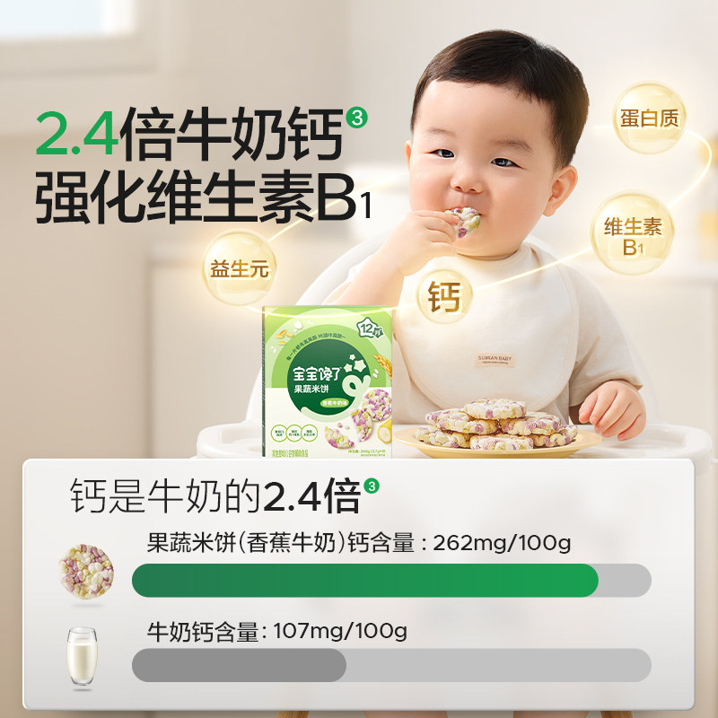 宝宝馋了果蔬米饼婴儿无添加白糖宝宝零食婴幼儿辅食磨牙饼干12月,淘宝优惠券,粉丝福利购,淘宝优惠卷