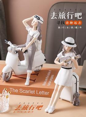 视摆家居装饰品客厅书桌桌面办公室小房间电柜F766687M件感系女孩