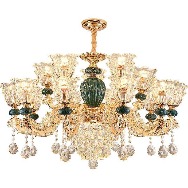 欧式60轻客厅灯全光谱灯护眼别灯奢水晶吊奢华灯具墅主卧室饭餐厅,淘宝优惠券,粉丝福利购,淘宝优惠卷