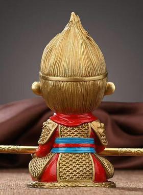 铜合金孙悟空摆件齐天大圣斗战胜佛中式汽车摆件车载静思悟空车饰