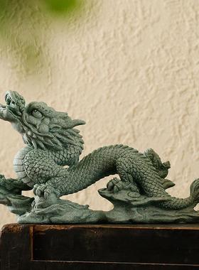 酒国潮风腾万里茶宠龙茶装玩摆件创意生肖龙招财客厅桌面柜DSWC-2