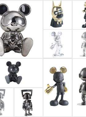 H1640A现轻奢树脂电镀电太代人摆件视柜书柜装饰品桌面摆空设