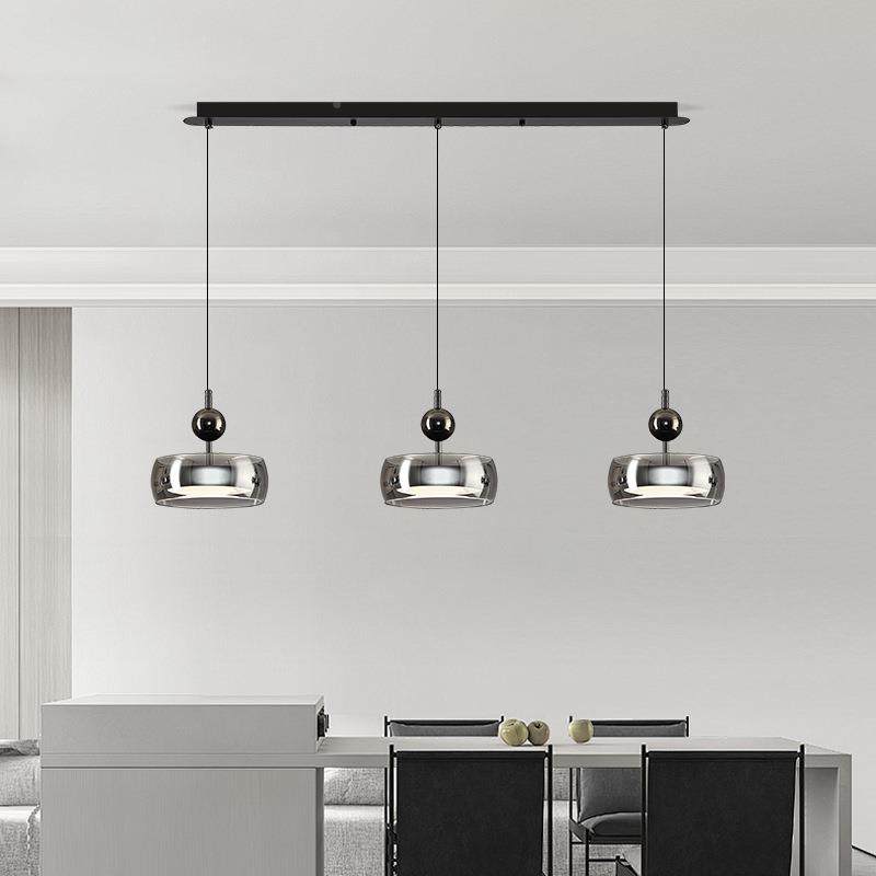 餐厅条吊灯意式172极简轻全奢新款色光谱护眼长烟灰玻璃吧台饭厅,淘宝优惠券,粉丝福利购,淘宝优惠卷