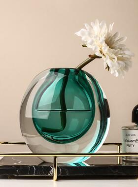 贝汉美简约璃花瓶创意客厅插花鲜花水培20167423花摆件样餐桌琉瓶