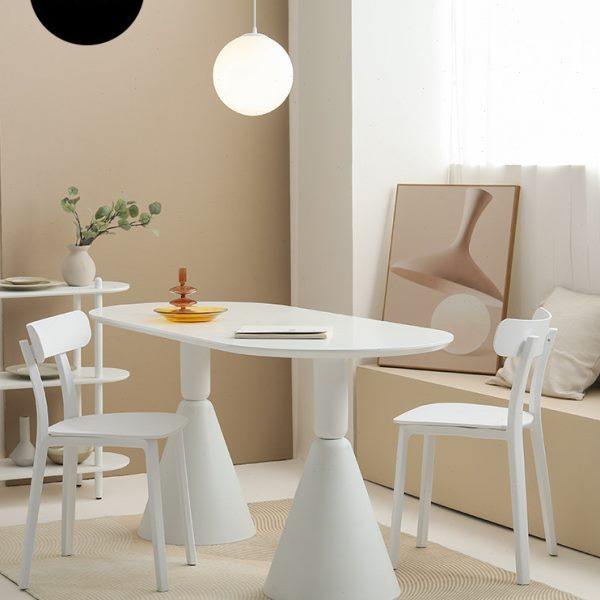 轻奢岩板商务洽谈桌简约办公室会议室办公桌椭圆家用吃饭用餐长桌,淘宝优惠券,粉丝福利购,淘宝优惠卷