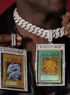 NICEPOWER 游戏王卡片球星卡 满钻嘻哈吊坠