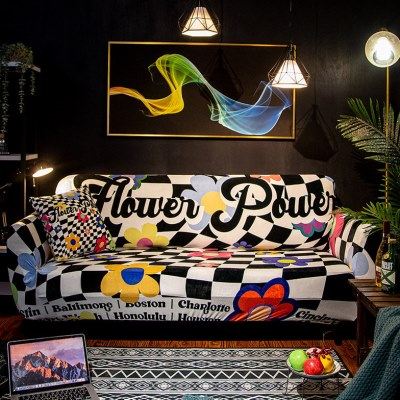 棋盘格全包沙发套防滑弹力沙发盖布毯双人组合沙发防尘罩坐垫个性,淘宝优惠券,粉丝福利购,淘宝优惠卷