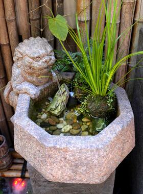 中国风客厅桌面招财流水摆件循环水景玄关装饰鱼缸造景喷泉