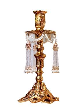 欧式复古纯铜雕花烛台法式蜡烛全铜家居摆件装饰餐桌欧式拍摄道具