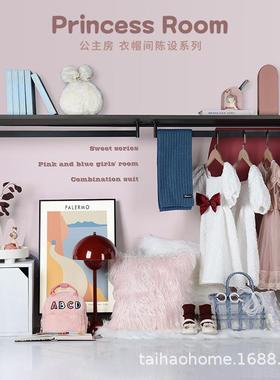 样板间儿童房摆梳件柜现代简约女tb-65951孩软装饰品公主裙妆台托