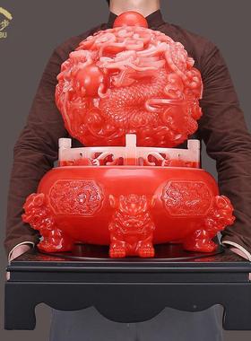 摆九tb-65723高转乾坤鼎件中式入电户玄关档大气客厅视柜装饰办公