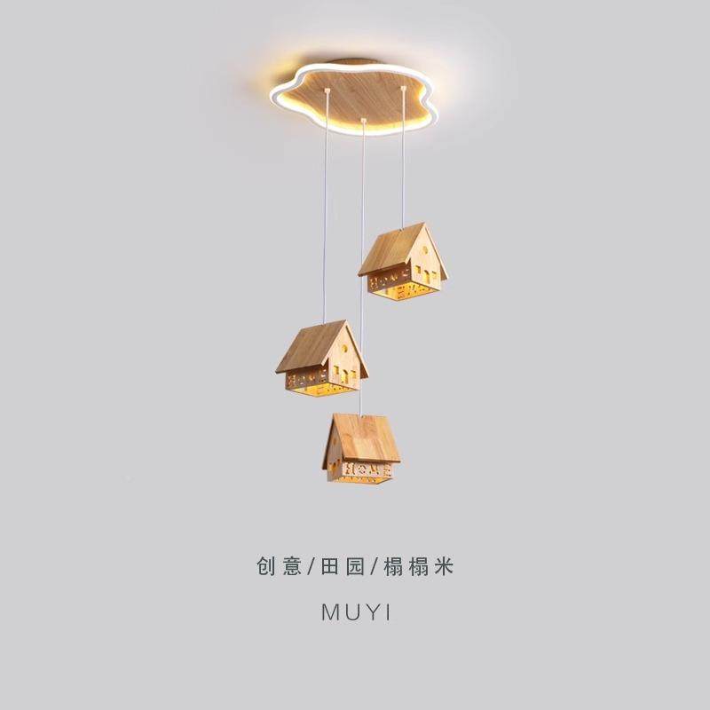 胡200桃吊木色新中式LED餐吊灯复古实中卧国风餐木厅灯个性室床头,淘宝优惠券,粉丝福利购,淘宝优惠卷