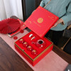 Chinese engagement red bride changes her mouth to worship tea cup lifting beam teapot tray wedding celebration kung fu tea set gift box