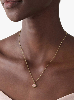 【新年礼物】kate spade ks奥莱Everyday Spade黑桃造型密镶项链