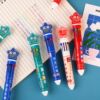 Ten-color ballpoint pen cartoon cute inspirational stationery m primary school student reward small gift practical ball pen multi-color round