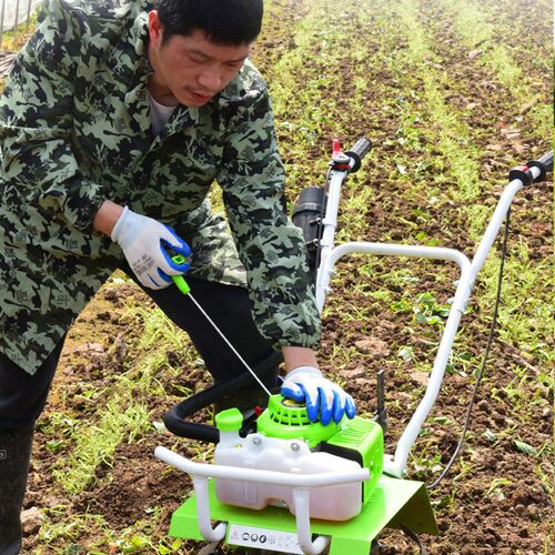 小型微耕机农用多功能手扶耕田翻地四驱K旋耕机开沟机打田机松土 - 图2