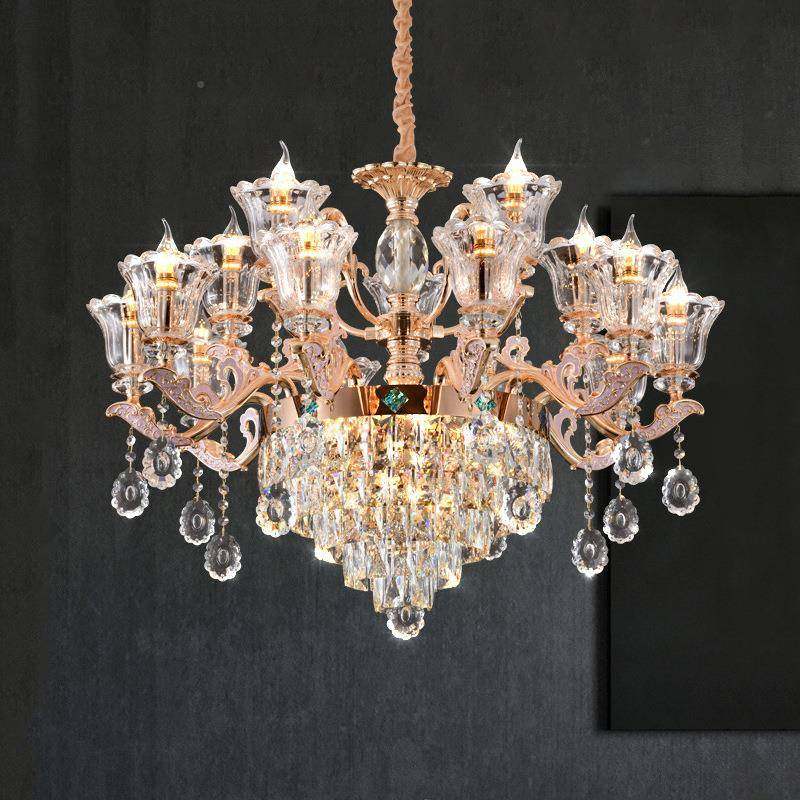 吊灯客厅灯欧式奢华大气水晶2025889新款创灯意轻奢卧室餐厅年具 - 图1