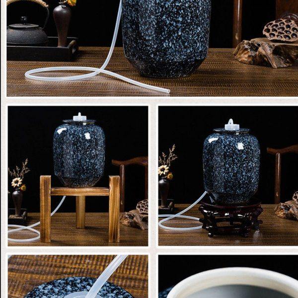 陶瓷水缸抽水款储水罐功夫茶具家用厨房存水桶净水壶10斤15斤30斤,淘宝优惠券,粉丝福利购,淘宝优惠卷