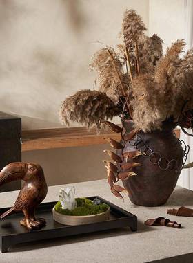 客奢厅装饰品摆巾议件轻高档花器茶具纸盒RCF高档会室客厅茶几上