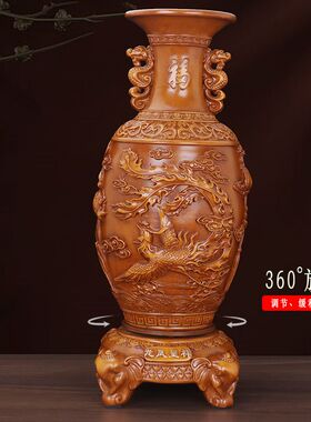 龙凤花瓶摆件新中式客厅电视柜两边酒柜玄关装饰公司开业乔迁礼品