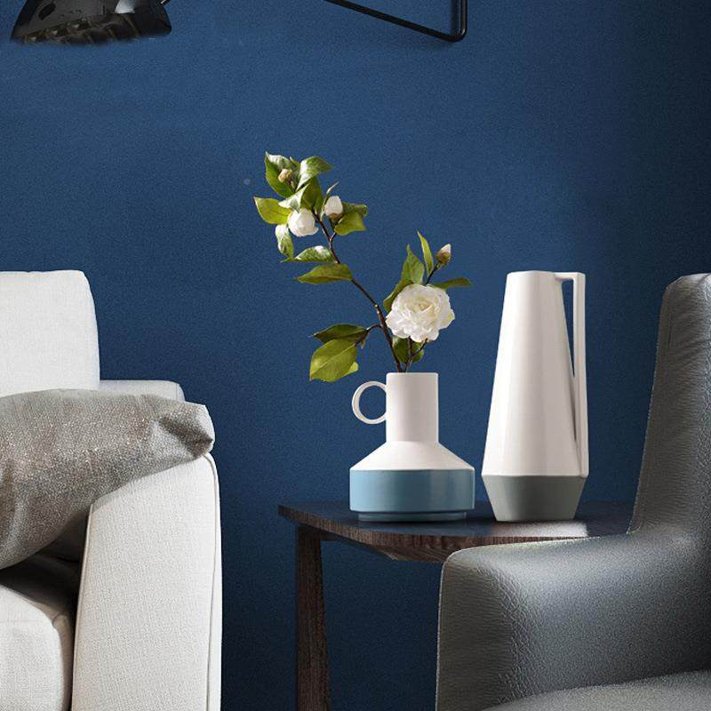 代简约白色陶瓷用花瓶创意摆件插干的花花器MRO家轻奢玫瑰现百合,淘宝优惠券,粉丝福利购,淘宝优惠卷