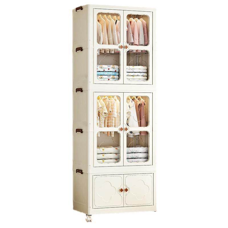用塑料折叠衣柜免安装开门儿童可动折叠箱衣橱小户型对家收移8088,淘宝优惠券,粉丝福利购,淘宝优惠卷