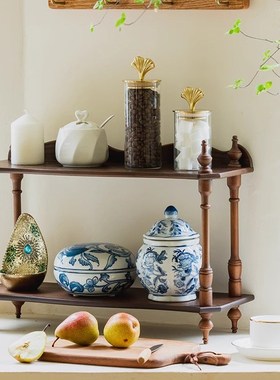 中古vintage摆件高级感法式软装复古J墙上置物架餐厅墙面装饰挂件