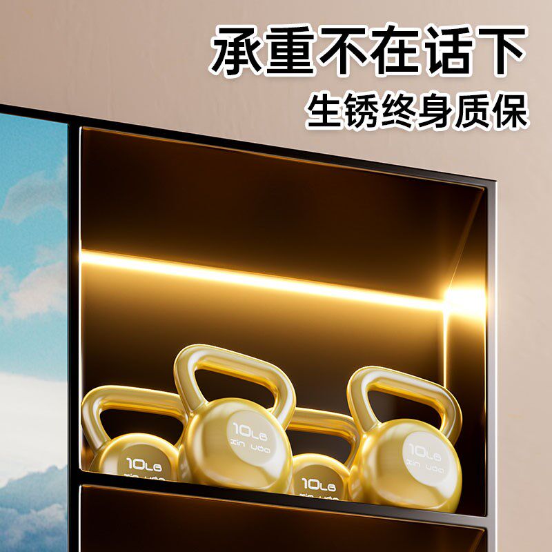 电视机不锈钢壁龛嵌入式成品客厅背景墙展示柜定制金属内嵌置物架,淘宝优惠券,粉丝福利购,淘宝优惠卷