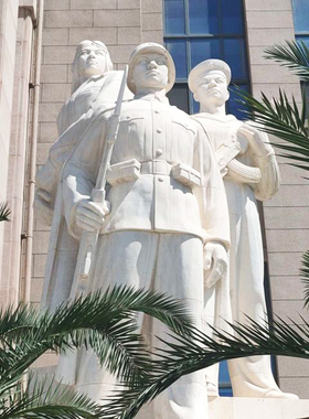 户外广场大型石雕人物雕塑园林公园红色文化艺术品塑像景观铜雕像