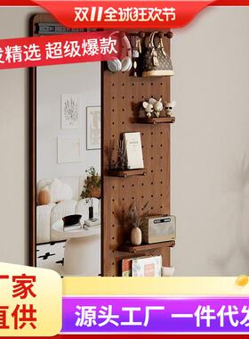 隐形实木推拉全身镜隐藏式穿衣镜挂贴遮墙JPO可挡关洞闭洞板试壁